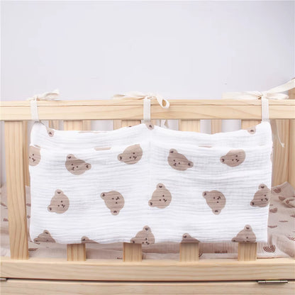 Portable Baby Crib Storage Bag Nappy Organizer Multifunctional Newborn Bed Headboard Diaper Bag for Kids Baby Items Bedding