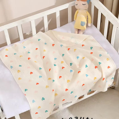 80X80Cm Baby Receive Blanket for Newborn Cotton Muslin Swaddle Blanket Bedding Infant Bath Towel Baby Items M Kids