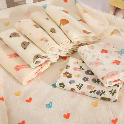 80X80Cm Baby Receive Blanket for Newborn Cotton Muslin Swaddle Blanket Bedding Infant Bath Towel Baby Items M Kids