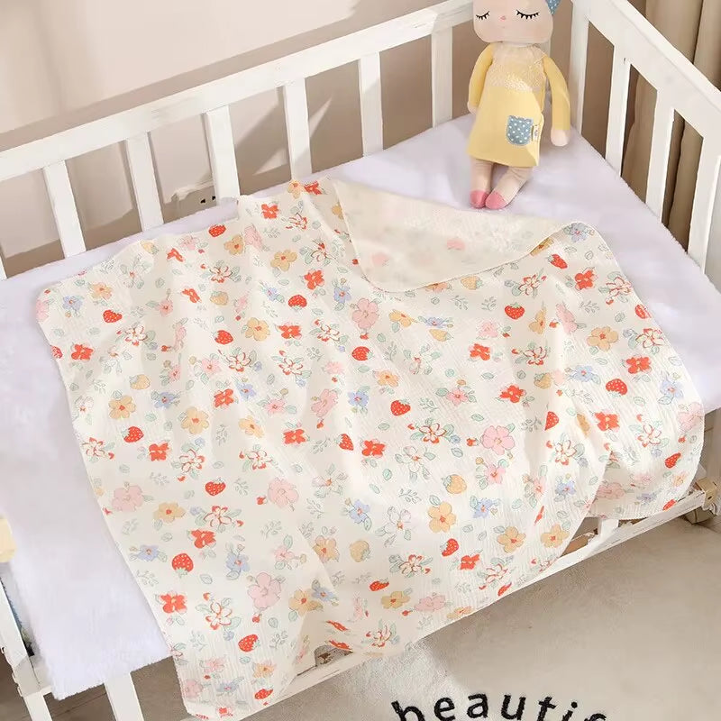 80X80Cm Baby Receive Blanket for Newborn Cotton Muslin Swaddle Blanket Bedding Infant Bath Towel Baby Items M Kids